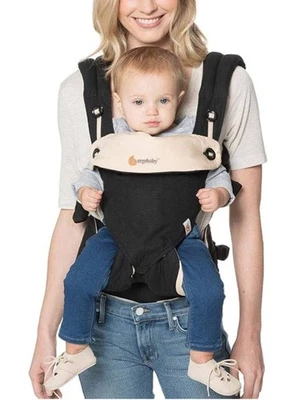 Ergobaby 360 Four Position Baby Carrier Black-Camel 100% Cotton 12-33 lb Sling - Image 1 of 4