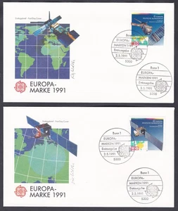 Germany FDC 1991 Michel 1526/27 EUROPA CEPT - Europe in Space - Picture 1 of 2