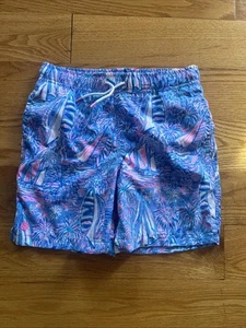 lilly pulitzer Boys Capri Trunk Large (8-10) It’s A Sailabration Boca Blue - Picture 1 of 5