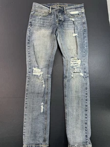Rue 21 Premium Skinny Supreme Flex schwarze Herrenjeans Gr. 30 x 32 distressed - Bild 1 von 11