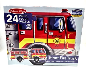 Melissa e Doug Puzzle & #Plus Plus Giocattolo Camion dei Pompieri Puzzle da Pavimento - Foto 1 di 2