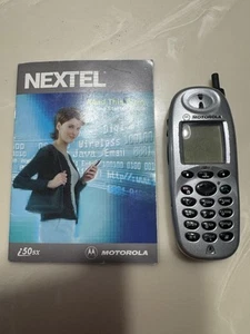 RZADKI Vtg Motorola Nextel i50sx Instrukcja telefonu komórkowego CD Stacja ładująca Walkie Talkie - Zdjęcie 1 z 17