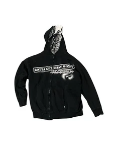 Vintage Famous Stars and Straps Size M Ben Franklin Mask Hoodie Y2K Get Money  - Bild 1 von 12