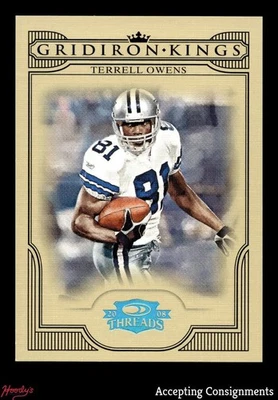 2008 Donruss Threads Pro Gridiron Kings Platinum #34 Terrell Owens 01/25 COWBOYS - Image 1 of 2