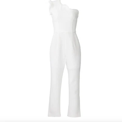 BLACK HALO Pravella White Jumpsuit Size 4 - Image 1 of 4