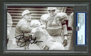 Phillip Fulmer Signed Photo (PSA) Coach Auto Tennessee Vols w/ Antone Davis - Picture 1 of 2
