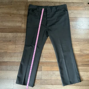 Wrangler 82BK Herren 46x32 Arbeitshose Uniform Slacks USA Stoff Jeans schwarz #6717 - Bild 1 von 11