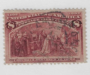 Scott # 236, 8 Cent Magenta, 1893, Columbian Issue, VF - Bild 1 von 1