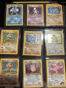 Pokémon Vintage Holo Lot HP - LP 1999 Base Set Fossil Jungle 9 Cards - Picture 1 of 2