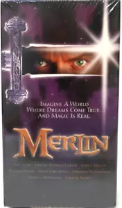 Rare Merlin Sci-Fi Fantacy (1998 VHS) Part One & Part Two - New! Factory Sealed! - Picture 1 of 4