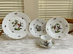 Herend Rothschild Vogel Geschirr 5-teilig Gedeck 1524+1520+1518+724 - Bild 1 von 17