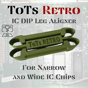 IC DIP Leg Aligner Green For Vintage 8-Bit Chips, Commodore 64, 128 & more - Afbeelding 1 van 3