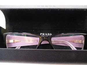 PRADA DESIGNER VPR 141 EYEGLASS FRAMES ONLY SWAROVSKI CRYSTALS W/ CASE ITALY - Picture 1 of 14
