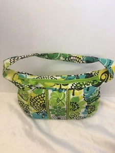 Vera Bradley Green/White Floral Shoulder Hand Bag Zip Closure New Purse - Picture 1 of 9