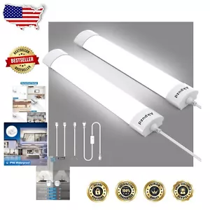 2-Pack 1.4FT Waterproof LED Ceiling Lights - Super Bright & Energy Efficient - Picture 1 of 8