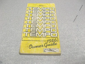 VINTAGE ORIGINAL 1986 FORD OWNER OPERATOR MANUAL 86 TEMPO - Bild 1 von 2