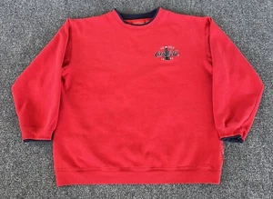 Coca Cola Sweatshirt Red Embroidered Bottle Logo Crewneck Pullover - Picture 1 of 13