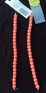2 Stränge Rund Mandarine Perle Glasperlen Advantus Corp Basteln Schmuckherstellung - Bild 1 von 4