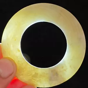 China alter Hetian Jade Jadeit handgeschnitzt Anhänger Halskette Statue Korn Ring - Bild 1 von 15