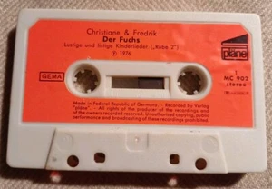 Musikkassette Der Fuchs lustige und listige Kinderlieder 1976 in gutem Zustand - Bild 1 von 2