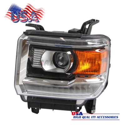 For 2016-2019 GMC Sierra 2500HD HID w/ LED DRL Projector Headlight Driver Side Foto 1 de 4