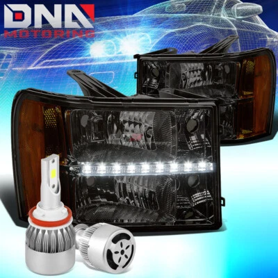 FARO LED LENTE AHUMADA + ESQUINA ÁMBAR + LED BLANCO H8 HID CON AJUSTE VENTILADOR 07-14 GMT900 Foto 1 de 4