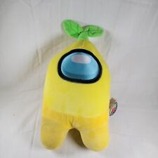 12” Among Us Plush Stuffed Yellow Character plant sprout Crewmate Toikido Maxx