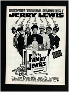 1965 Jerry Lewis in The Family Jewels película anuncio impreso original ~ envío gratuito ~ - Imagen 1 de 1