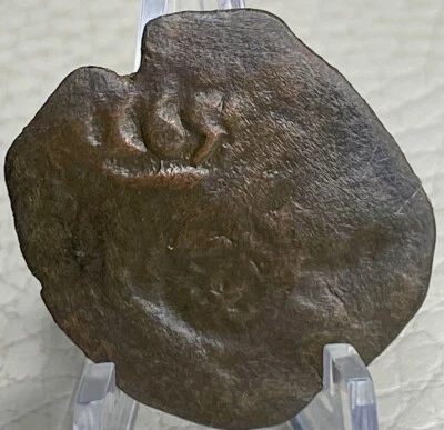 Nice 1655 Coin Maravedis Spanish Empire Pirate Era Counterstamp Countermark - Image 1 of 4