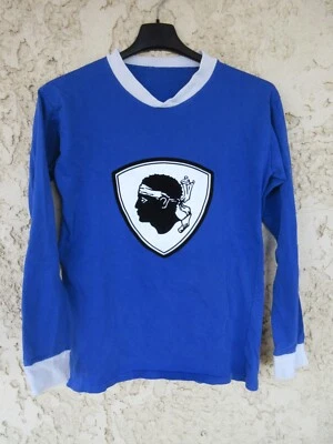 Maillot BASTIA vintage années 70 coton shirt Corse maglia jersey manches longues - Photo 1/2