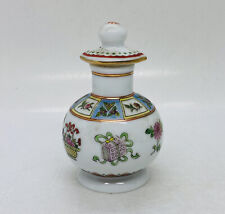 Vintage Ceramic Chinese Sauce Wine Bottle Painted Floral Bouquet Art Design X1