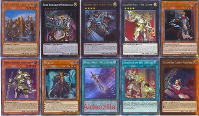 Yugioh Noble Knight Deck - Sacred King Artorigus Excaliburn Isolde Merlin - Image 1 of 4