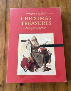 1998 Christmas Treasures Beaux Arts Ed Norman Rockwell Cover Folio Brand New - Picture 1 of 6