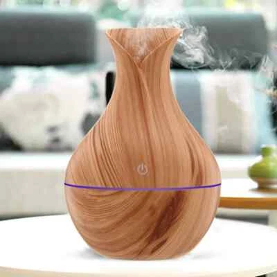 Luftbefeuchter Diffuser Aroma Holz Ultraschall LED Öle Diffusor Duftlampe Duftöl - Bild 1 von 4