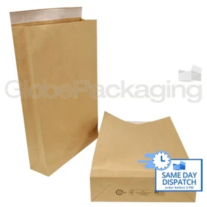 10 x STRONG ECO-FRIENDLY KRAFT POSTAL PAPER MAILING BAGS 360x560x100m (14x22x4") - Picture 1 of 5