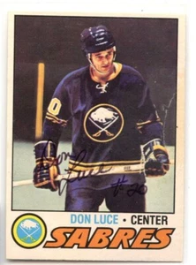 Don Luce firmata autografata AUTO 1977-78 O-Pee-Chee Hockey card #38 Sabres - Foto 1 di 1