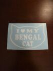 I Heart Love My BENGAL CAT Car Sticker Animal Laptop IPad Window Decal Kitty