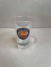 Shot Glass DAVE & BUSTERS 3 1/2 Inches Tall Beveled Bottom Tulip Logo Shot Glass