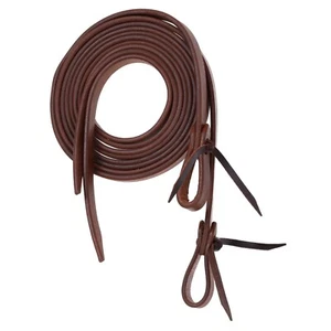 SPLIT REINS 3/4" x 8' Oiled Harness Cow Leather with Waterloop Ends - Picture 1 of 2