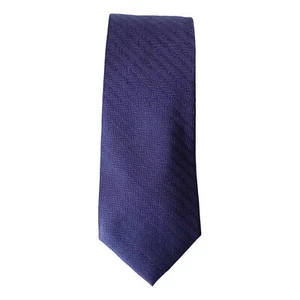 MICHAEL KORS Purple Herringbone Twill Panel Silk Classic Tie - Picture 1 of 4