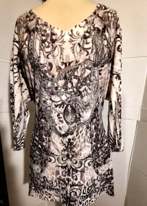 Top de mujer talla grande estilo y compañía - talla 1X - diamantes de imitación - Imagen 1 de 6