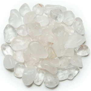 2 lb Crystal Quartz Tumbled Stones - Grade 2 - XSmall - Wire Wrapping Rocks - Picture 1 of 1