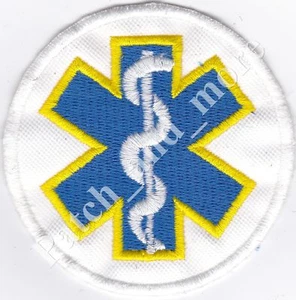 [ Patch ] Cruzar Por Esculapio Cri Estrella de La Vida Diam CM 7 Parche Bordado - Imagen 1 de 1