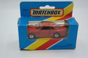 Vintage 1981 MATCHBOX Mercedes-Benz AMG Blue Window Box 500 SEC Red Coupe MB43 - Picture 1 of 9