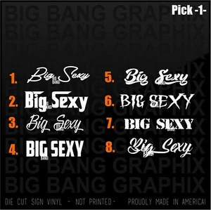 Big Sexy Decal Sticker Diesel Daddy Semi Truck Big Rig Trucker Driver Funny Job - Picture 1 of 3