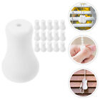  16 Pcs White Wooden Shutter Knob Curtain Knobs for Hanging Curtains Pull Cord