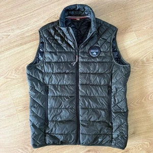 Napapijri Aerons Green Gilet Vest Puffer Jacket Bodywarmer - Mens Large L Vgc - Picture 1 of 11