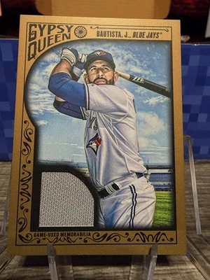 2015 Topps Gypsy Queen Jose Bautista  Jersey Relic Gold /25 Toronto Blue Jays - Image 1 of 3