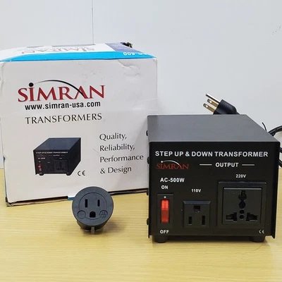 Simran AC-500W 110V 220V Power Source Voltage Converter Up-Down Transformer - Image 1 of 4