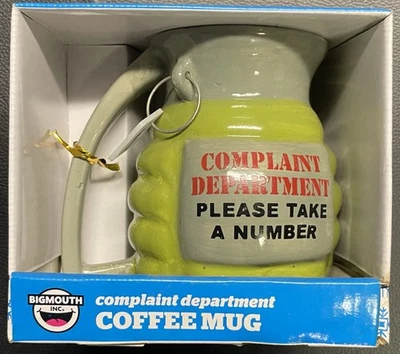 Taza de café “Complaint Dept” 12 oz - Grenade - Bigmouth Inc. - ¡Nueva en caja!! Foto 1 de 4